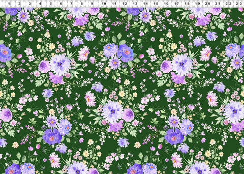 Clothworks Chateau En Fleur Y4975 113 Forest Bouquets By The Yard