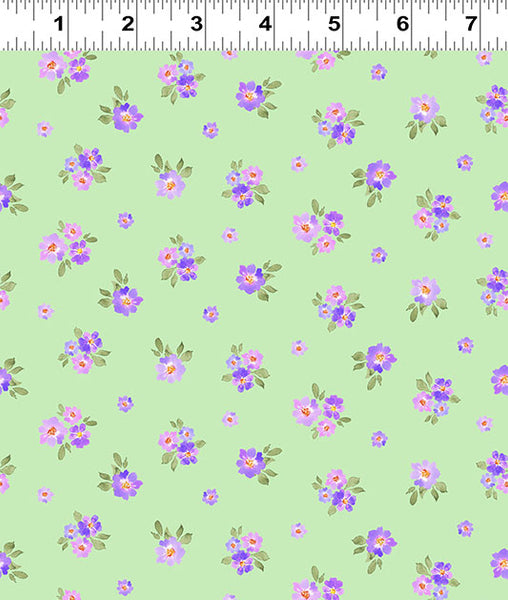 Clothworks Chateau En Fleur Y4977 20 Light Green Ditsy By The Yard