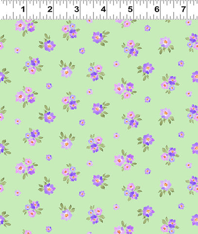 Clothworks Chateau En Fleur Y4977 20 Light Green Ditsy By The Yard