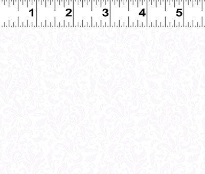 Clothworks Chateau En Fleur Y4979 1 White Tonal Scroll By The Yard