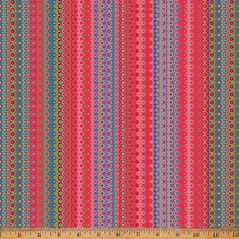 Hoffman Spectrum Print Bloom! Y5805 562 Blooms Geo Stripe By The Yard