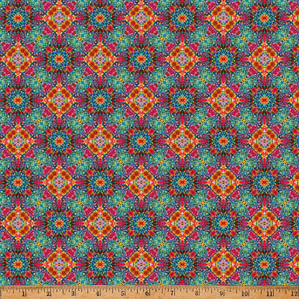 Hoffman Spectrum Print Bloom! Y5806 562 Blooms Geo Floral By The Yard