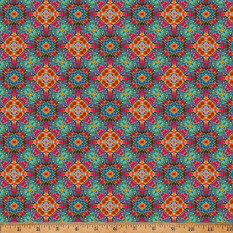 Hoffman Spectrum Print Bloom! Y5806 562 Blooms Geo Floral By The Yard