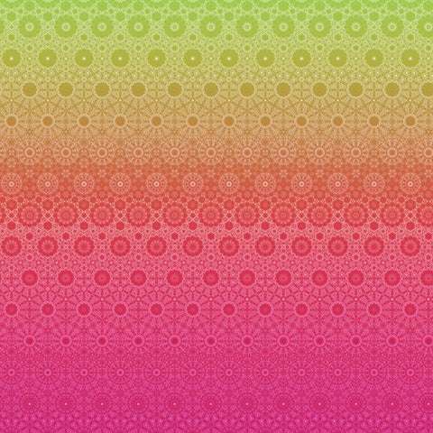 Hoffman Spectrum Print Bloom! Y5809 151 Sunset Geo Ombre By The Yard