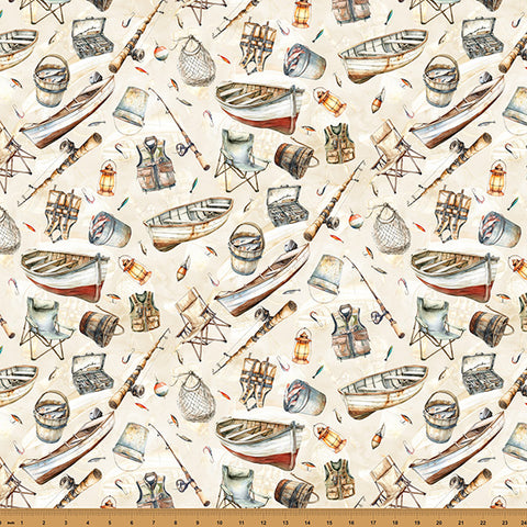 Hoffman Spectrum Print Rise & Cast Y5834 33 Cream Fishing Tackle By The Yard