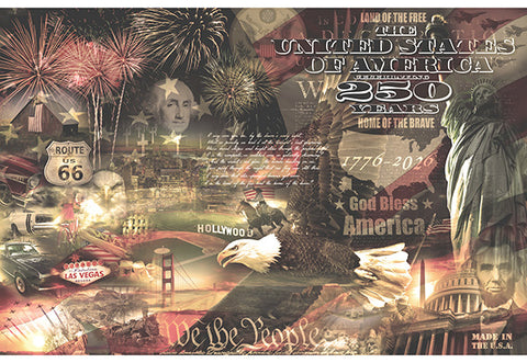 Hoffman Freedom Ring Y5857 642 Sepia Collage 42" PANEL By The PANEL (Not Strictly By The Yard)