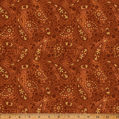 Hoffman Metallic Gilded Garden Y7817 172G Copper/Gold By The Yard