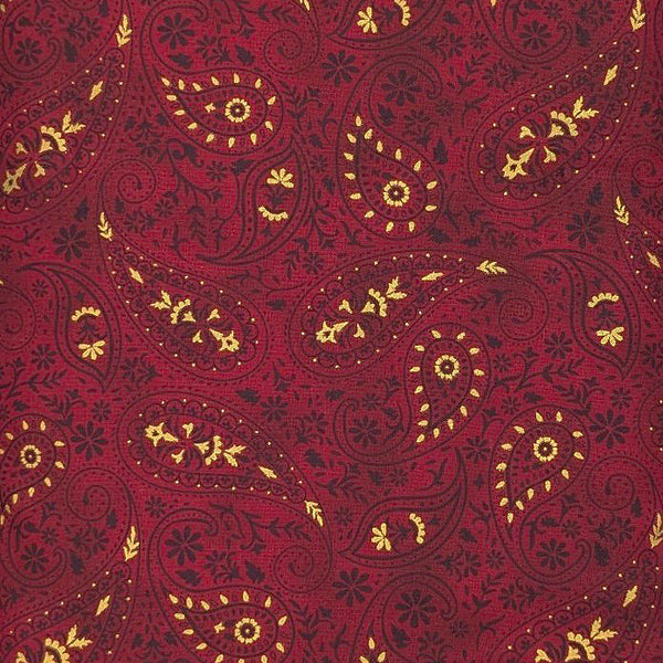 Hoffman Metallic Gilded Garden Y7817 78G Scarlet/Gold By The Yard
