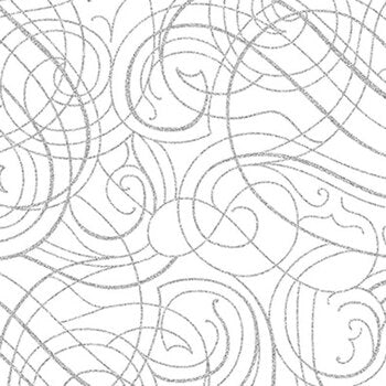 Hoffman Metallic Christmas Wish Y7824 3S White/Silver By The Yard
