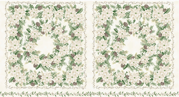 Hoffman Metallic Christmas Wish Y7825 134G Parchment/Gold 21" PANEL By The PANEL (Not Strictly By The Yard)