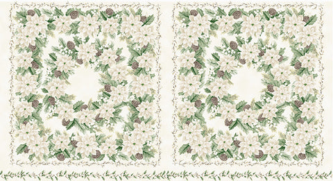 Hoffman Metallic Christmas Wish Y7825 134G Parchment/Gold 21" PANEL By The PANEL (Not Strictly By The Yard)