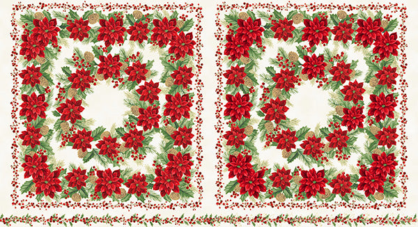 Hoffman Metallic Christmas Wish Y7825 20G Natural/Gold 21" PANEL By The PANEL (Not Strictly By The Yard)