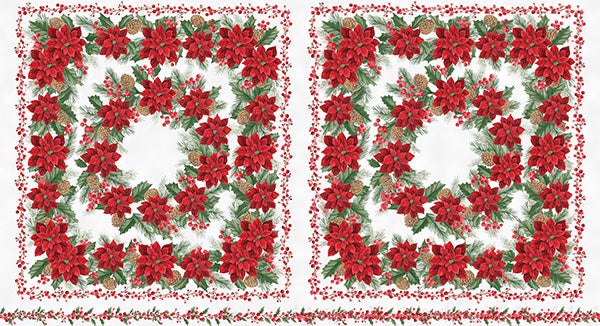 Hoffman Metallic Christmas Wish Y7825 597S December/Silver 21" PANEL By The PANEL (Not Strictly By The Yard)