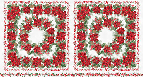 Hoffman Metallic Christmas Wish Y7825 597S December/Silver 21" PANEL By The PANEL (Not Strictly By The Yard)