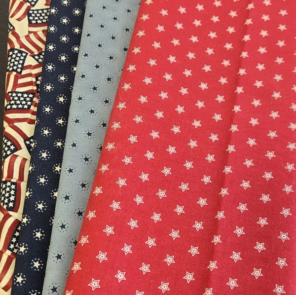 Matt's Mystery Bundles -  3.306 yards - America 250 #1 - Assorted Remnants