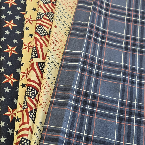 Matt's Mystery Bundles -  4.176 yards  - America 250 #2 - Assorted Remnants