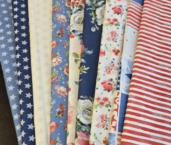 Matt's Mystery Bundles - 5.22 yards - Americana #1 - Assorted Remnants