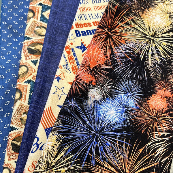 Matt's Mystery Bundles -  6.786 yards - Americana #1 - Assorted Remnants