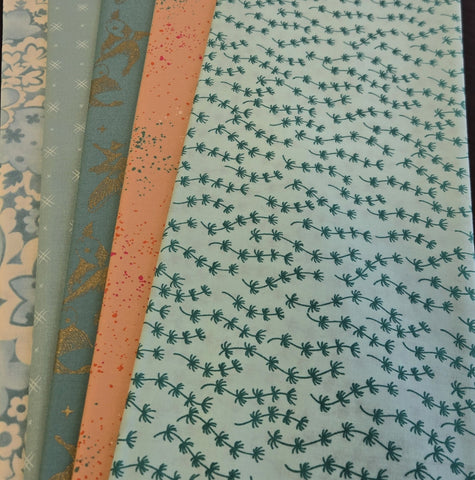 Matt's Mystery Bundles -  4.35 yards - Aqua- Assorted Remnants
