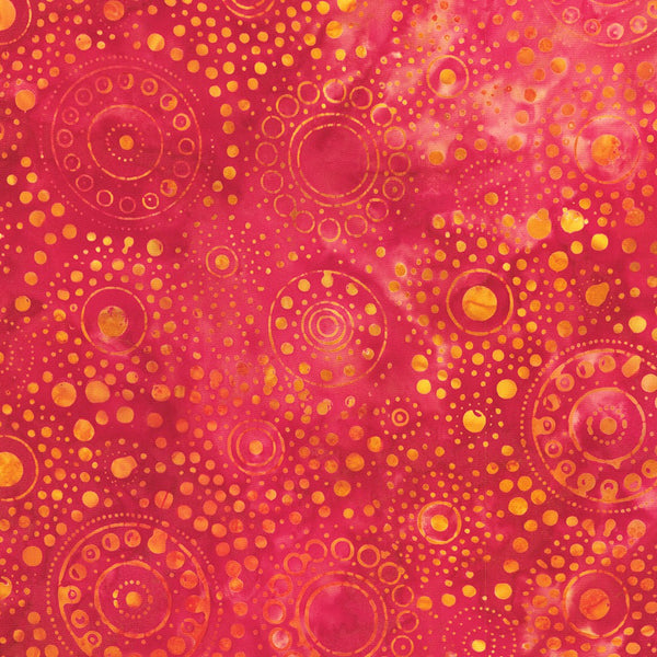 Kaufman Artisan Batiks Dotted 22656 101 Flame By The Yard