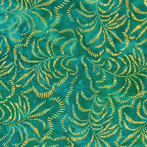 Kaufman Artisan Batiks Jungle Dreams 22613 403 Teal Blue By The Yard