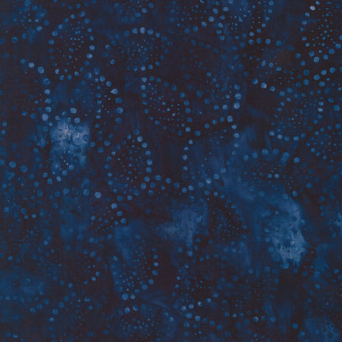 Kaufman Artisan Batiks Kasuri 22445 9 Marineblau Gepunktete Blätter Pro Meter
