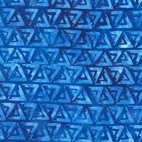 Kaufman Artisan Batiks Velocity 21813 4 Blue Triangles 1.375 YARDS