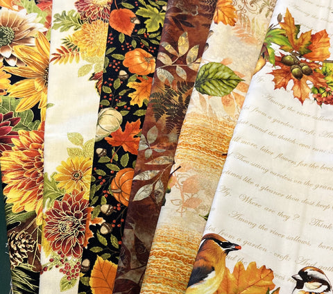 Matt's Mystery Bundles - 6.09 yards - Assorted Autumn Prints - Assorted Remnants