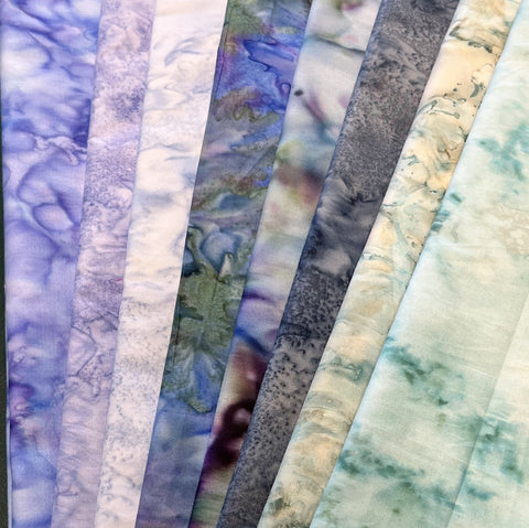 Matt's Mystery Bundles - 6.48 yards - Batiks #3 - Assorted Remnants
