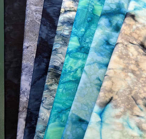 Matt's Mystery Bundles -  6.75 yards - Batiks #4 - Assorted Remnants