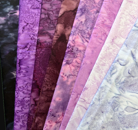Matt's Mystery Bundles -  6.21 yards - Batiks #7  - Assorted Remnants