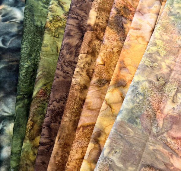 Matt's Mystery Bundles -  6.75 yards - Batiks #9 - Assorted Remnants