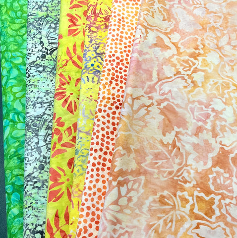 Matt's Mystery Bundles -  5.4 yards - Batiks #11 - Assorted Remnants
