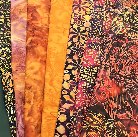 Matt's Mystery Bundles -  5.4 yards - Batiks #5 - Assorted Remnants