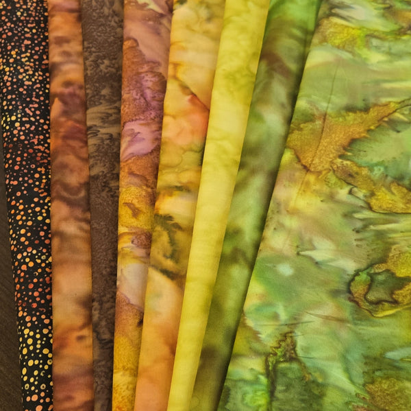 Matt's Mystery Bundles -  5.13 yards - Batiks #65 - Assorted Remnants
