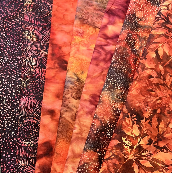 Matt's Mystery Bundles -  4.59 yards - Sunset Batiks #6 - Remnants