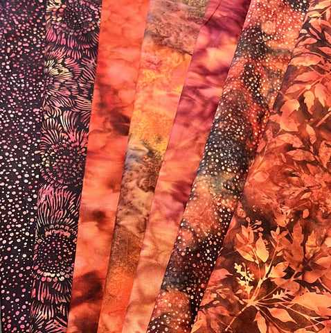Matt's Mystery Bundles -  4.59 yards - Sunset Batiks #6 - Remnants