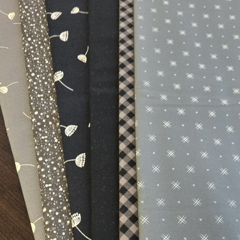 Matt's Mystery Bundles -  5.742 yards - Black & Gray - Assorted Remnants