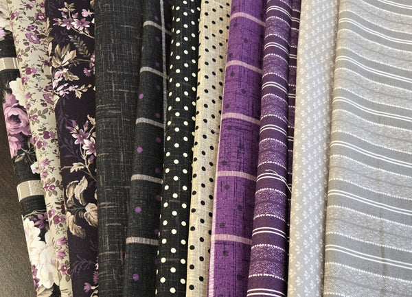 Matt's Mystery Bundles -  9.048 yards - Blackberry Bramble - Assorted Remnants