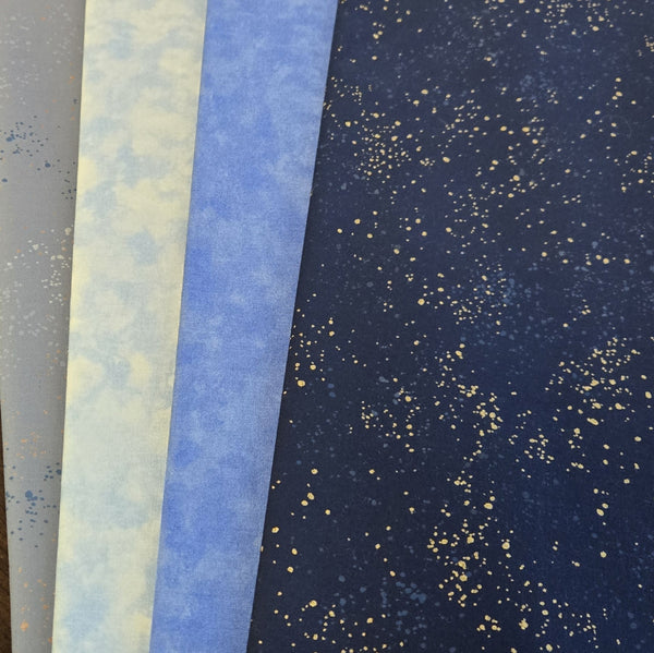 Matt's Mystery Bundles - 3.654 yards - Blue Blenders - Assorted Remnants