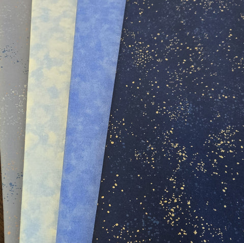 Matt's Mystery Bundles - 3.654 yards - Blue Blenders - Assorted Remnants