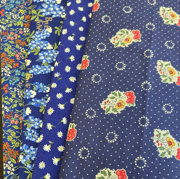 Matt's Mystery Bundles -  4.002 yards - Blues #3 - Assorted Remnants