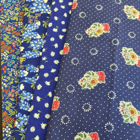 Matt's Mystery Bundles -  4.002 yards - Blues #3 - Assorted Remnants