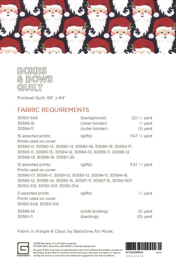 BOXES & BOWS BASICGREY Quilt Pattern 016 DIGITAL DOWNLOAD Jordan