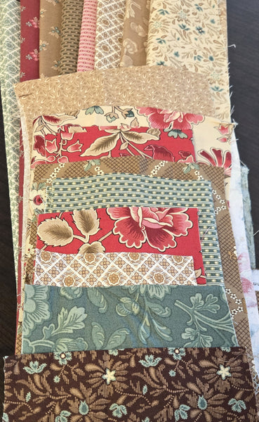 Matt's Mystery Bundles -  4.176 yards  - Brocade Scraps For A Jelly Roll #2 - Assorted Remnants