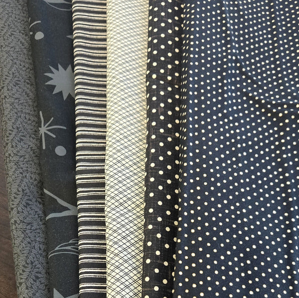 Matt's Mystery Bundles -  3.306 yards - Black & White #10- Assorted Remnants