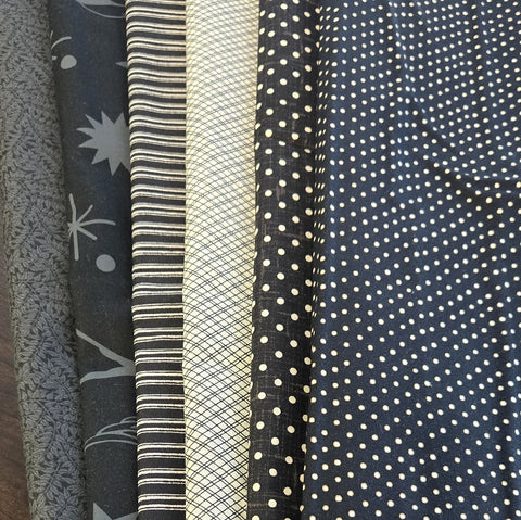 Matt's Mystery Bundles -  3.306 yards - Black & White #10- Assorted Remnants