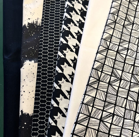 Matt's Mystery Bundles - 6.264 yards - Black & White - Assorted Remnants