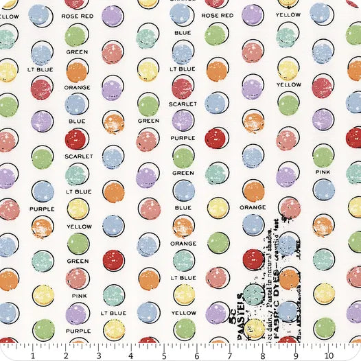 Riley Blake Egg Hunt C17146 White Egg Dye Dots By The Yard