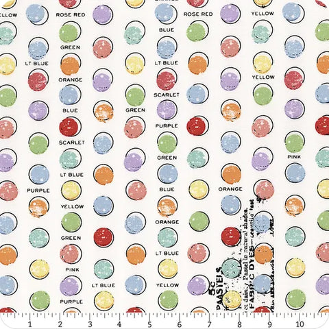 Riley Blake Egg Hunt C17146 White Egg Dye Dots By The Yard